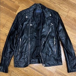zara men leather jacket